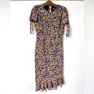 Betsey Johnson Floral Asymmetrical Hem Dress